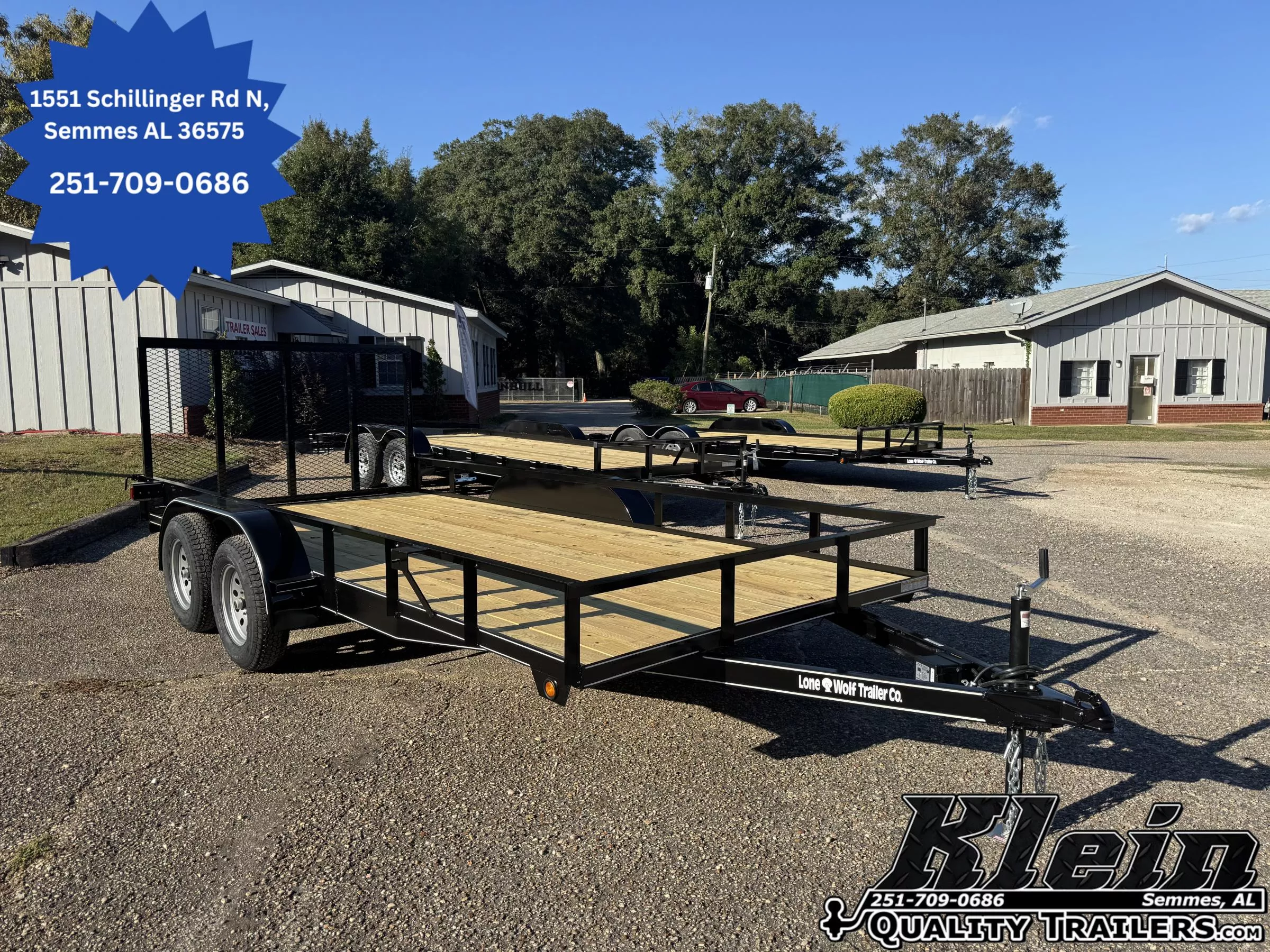 2026 Lone Wolf Trailer 83X16 Tandem Axle Utility Trailer in Semmes