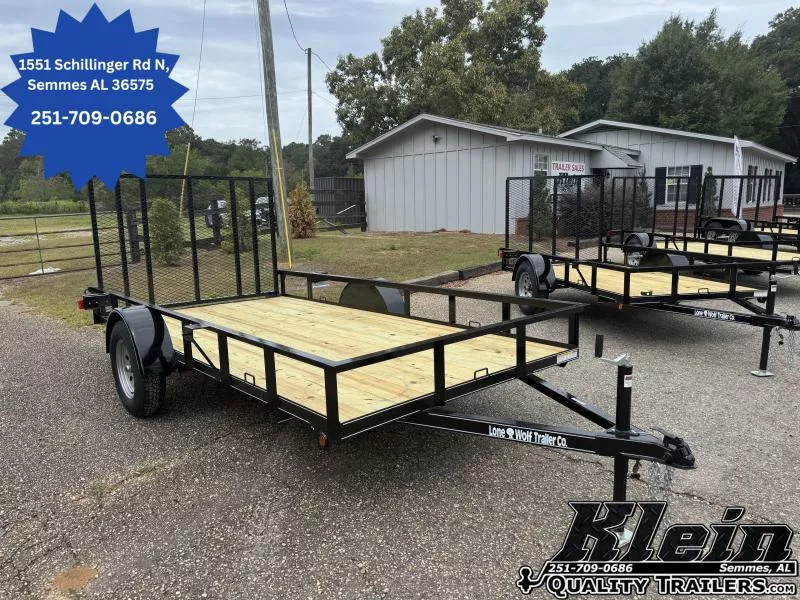 2025 Lone Wolf Trailer 6X12 Single Axle Utility Trailer