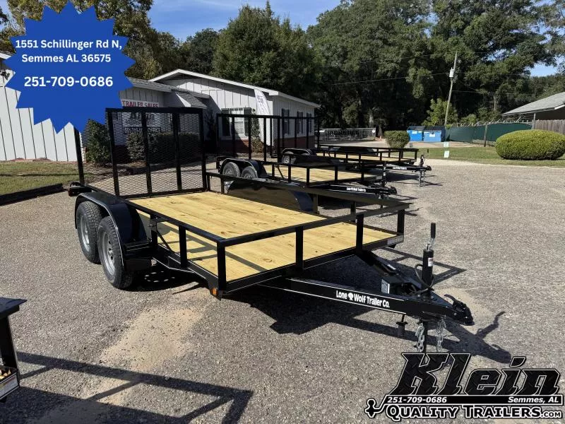 2026 Lone Wolf Trailer 6X12 Tandem Axle Utility Trailer