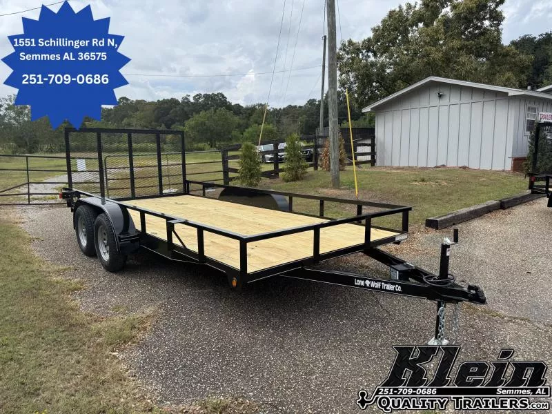 2025 Lone Wolf Trailer 83X16 Tandem Axle Utility Trailer