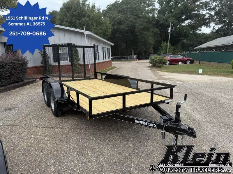 2025 Lone Wolf Trailer 6X12 Tandem Axle Utility Trailer