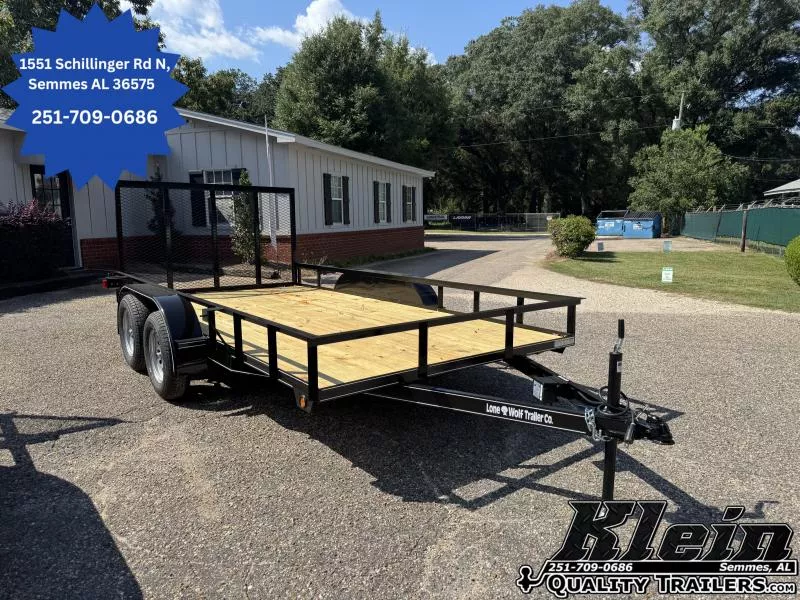 2025 Lone Wolf Trailer 83X14 Tandem Axle Utility Trailer