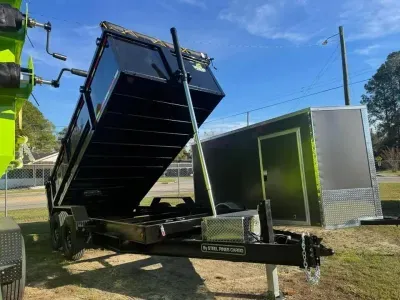 2026 STEEL PINES CARGO 7x16TA5 Dump Trailer 36” Rex Series with understorage ramps