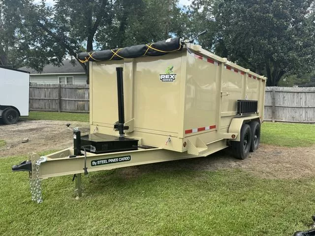 2026 STEEL PINES CARGO 7X16TA5 Sand Dump Trailer 48" Walls With Side Ramps