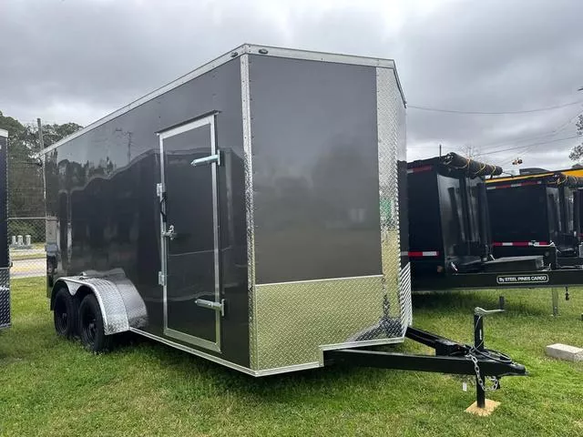 2026 STEEL PINES CARGO 7x16TA  Enclosed Trailer Polycore Series with Rear Spoiler