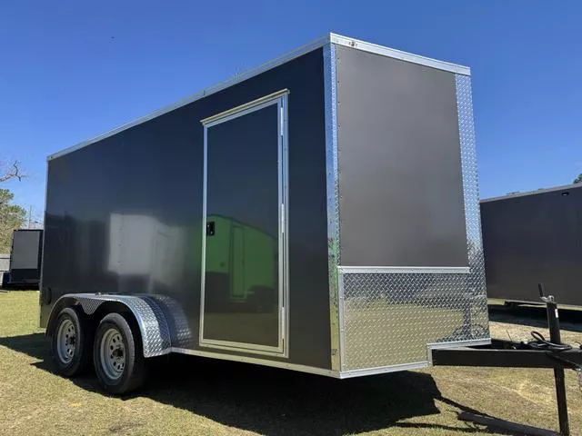 2026 STEEL PINES CARGO 7X14TA Charcoal Enclosed Cargo Polycore Series