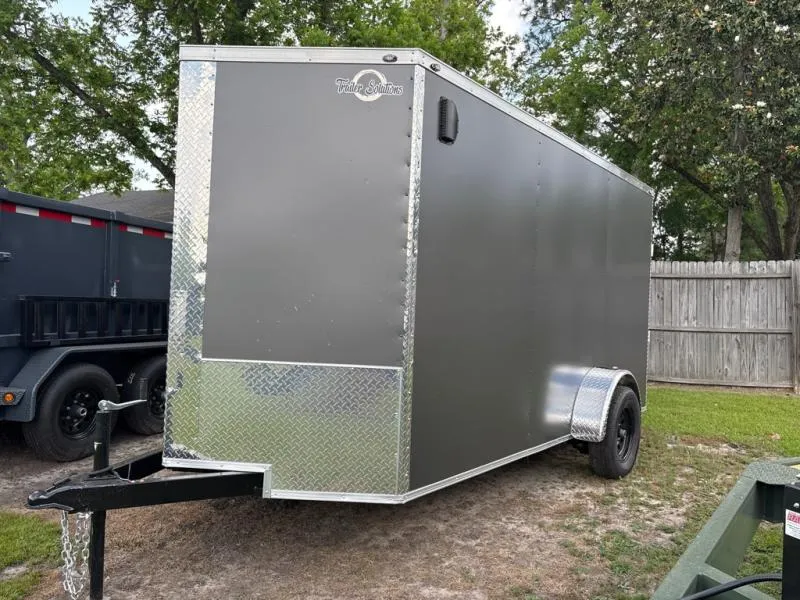 2026 STEEL PINES CARGO 6x12SA Charcoal Enclosed Cargo Trailer Polycore Series