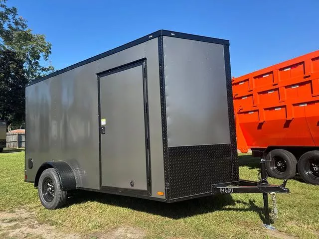 2026 Titanium Cargo 6x12SA Charcoal Blackout Enclosed Cargo Trailer Polycore Series with Thermo C