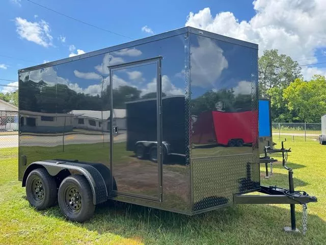2026 STEEL PINES CARGO 7x12TA Blackout Enclosed Trailer Polycore Series