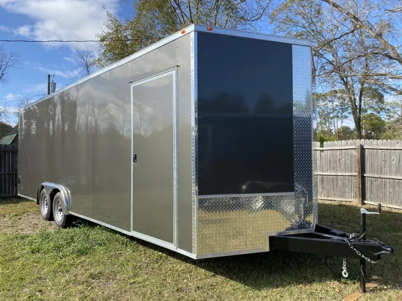 2026 STEEL PINES CARGO 8.5x24TA3 Charcoal Carhauler Enclosed Trailer Polycore Series