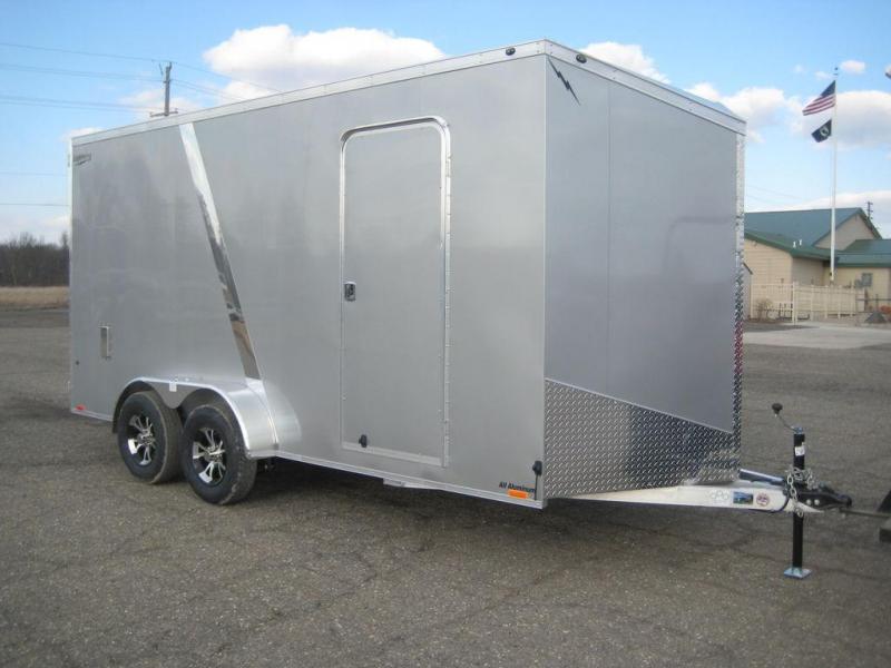 2020 Lightning Trailers 7' Wide Flat Top LTF716TA Enclosed Cargo