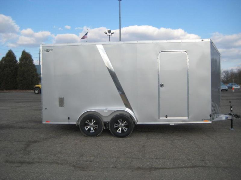2020 Lightning Trailers 7' Wide Flat Top LTF716TA Enclosed Cargo