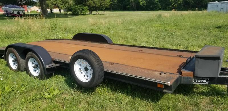 1989 Classic Manufacturing 6.5x18 Steel Deck Auto Hauler 7k 1989 Classic Manufacturing 6.5x18 Steel Deck Auto Hauler 7k