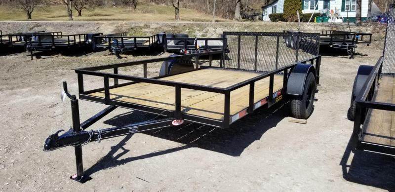 2023 M.E.B 6.4x12 Angle Iron Utility Trailer w/Dovetail & Gate 3000#