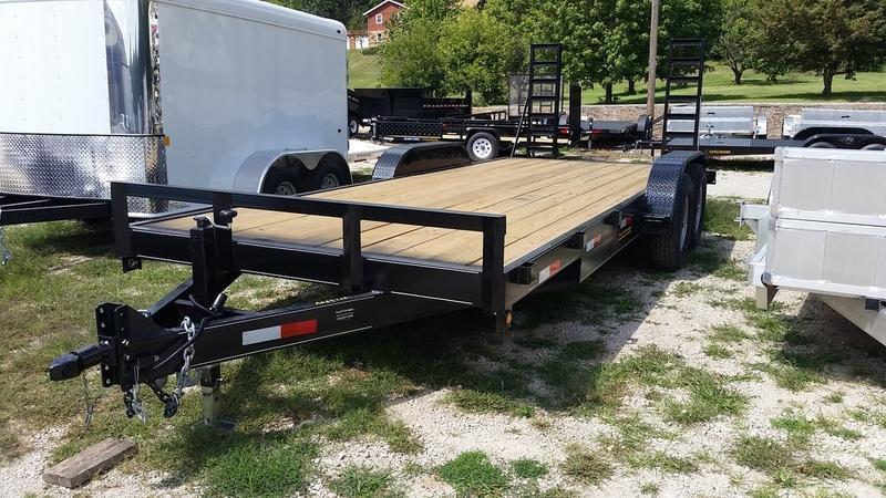2022 M.E.B. 7x20 Wood Deck Equipment Trailer w/Stand Up Ramps 12k 2022 M.E.B. 7x20 Wood Deck Equipment Trailer w/Stand Up Ramps 12k