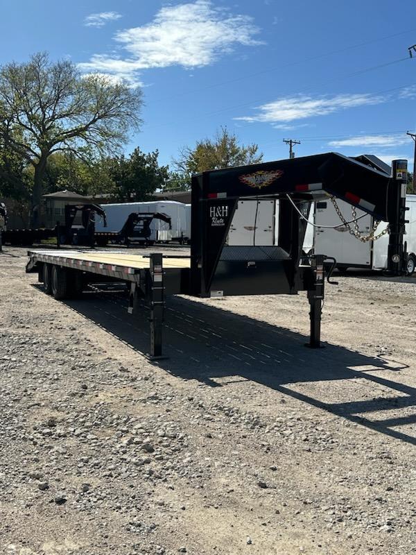 2024 H and H Trailer 102x25+5 HD Low Profile Dovetail Super Deluxe
