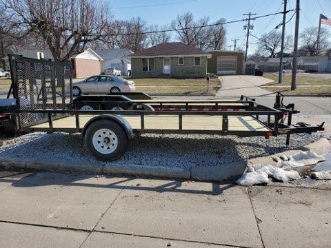 2021 H and H Trailer 82x14 Rail Side Utility Trailer 5K Brak 2021 H and H Trailer 82x14 Rail Side Utility Trailer 5K Brak