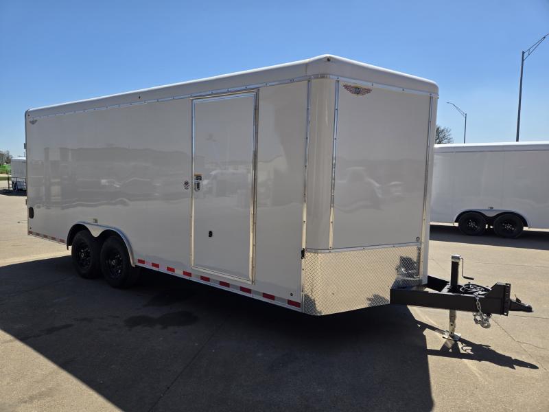 2025 H and H Trailer 8.5x20 HH Series Round Top V-Nose Enclosed Car Hauler Trailer  14K