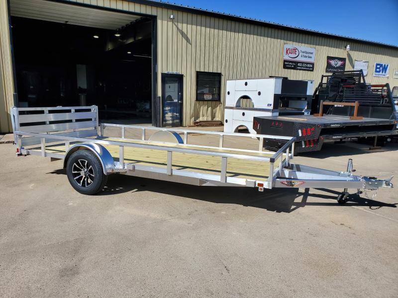 2023 H and H Trailer 82x14 Aluminum Rail Side Utility Trailer  3K Idler