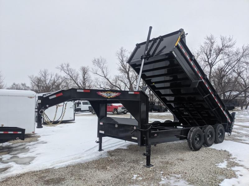 2021 H and H Trailer 82x16 GN Triple Axle 21K Telescopic Dump Trailer RfyXPU