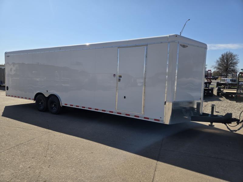 2025 H and H Trailer 8 5x28 HH Series Round Top V Nose Enclosed Car