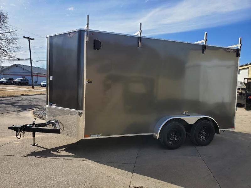 2023 H and H Trailer 7x14 HH Series Flat Top VNose Enclosed Cargo