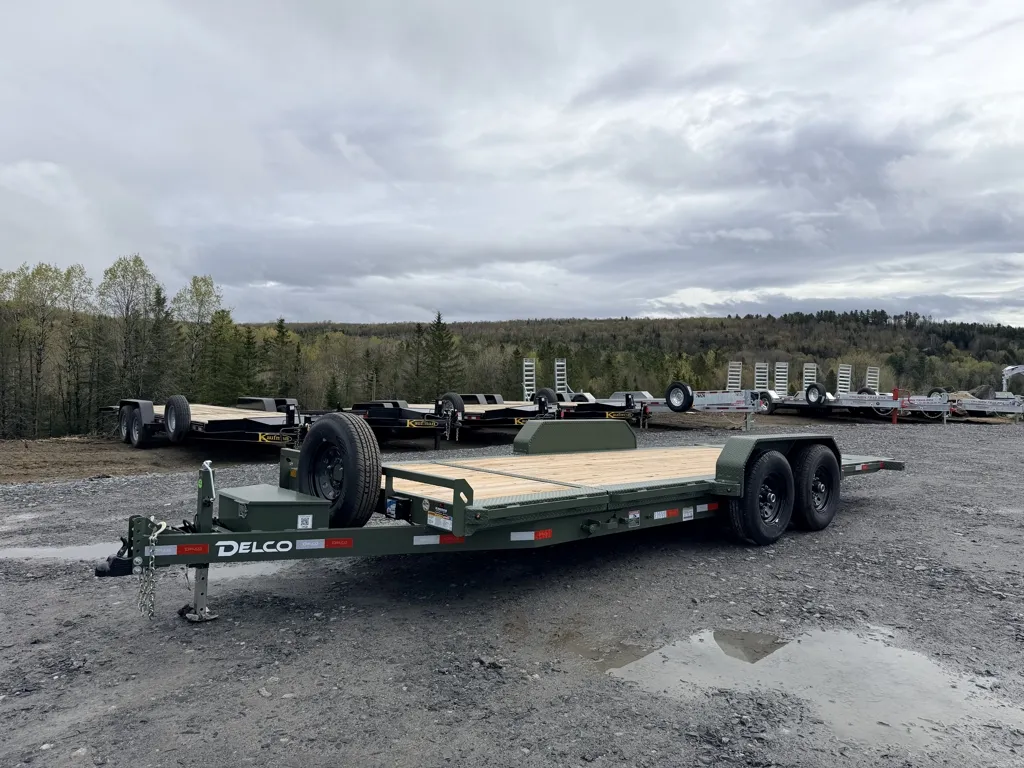 2026 Delco 14k GVWR GRAVITY SPLIT TILT 83" x 20' - ARMY GREEN