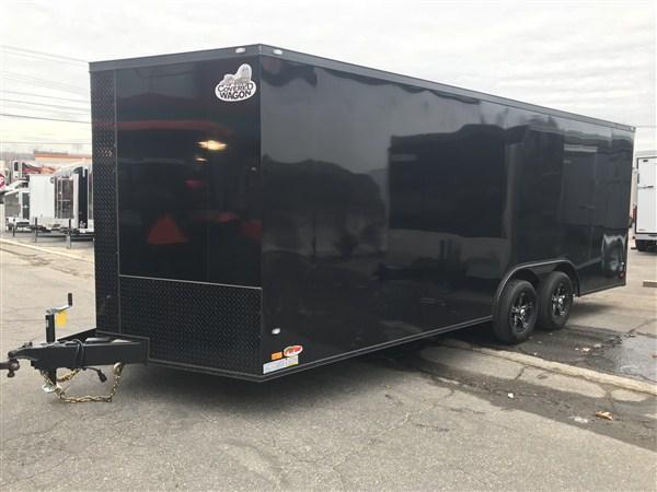 Covered Wagon Gold Series 8.5 x 20 + 2' V Enclosed Car Hauler Black Out 7K Covered Wagon Gold Series 8.5 x 20 + 2' V Enclosed Car Hauler Black Out 7K