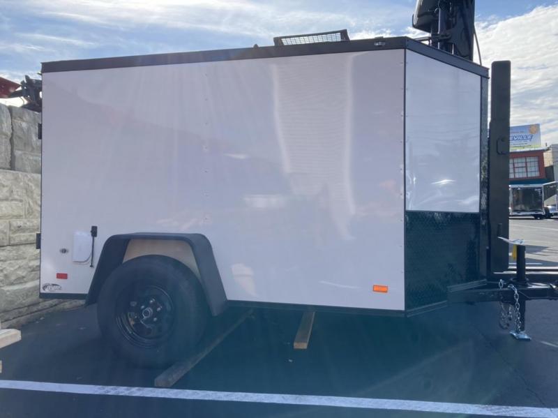 Covered Wagon 5' x 8' + 2' V Single Axle Enclosed Cargo Trailer Covered Wagon 5' x 8' + 2' V Single Axle Enclosed Cargo Trailer
