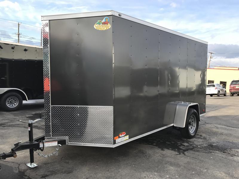 Covered Wagon 6 x 10 + 2' V Single Axle Enclosed Cargo Trailer Covered Wagon 6 x 10 + 2' V Single Axle Enclosed Cargo Trailer