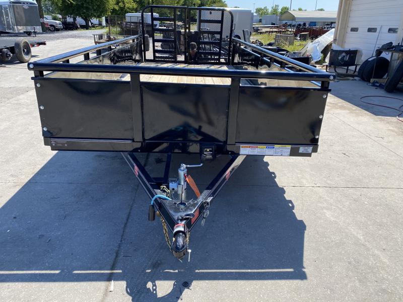 2021 83x18(16+2' Dovetail) PJ Trailers UL Tndm Axle Channel Utility Trailer - w/ Split HD Gate (GVW: 9990)(22" Solid Metal Sides w/ 2" Pipe-top) 2021 83x18(16+2' Dovetail) PJ Trailers UL Tndm Axle Channel Utility Trailer - w/ Split HD Gate (GVW: 9990)(22" Solid Metal Sides w/ 2" Pipe-top)