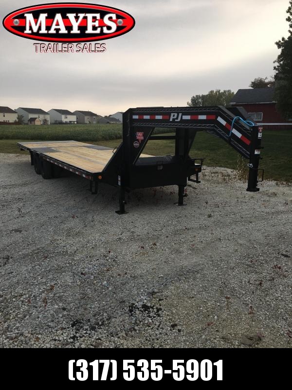 2021 PJ Trailers LY322 Equipment Trailer - 102x32 (20+10) TA Low Pro Gooseneck - Hydraulic Dovetail - 2 5/16 Inch Round Gsnk Coupler - Toolbox - Elect. Brakes (GVW: 25000) 2021 PJ Trailers LY322 Equipment Trailer - 102x32 (20+10) TA Low Pro Gooseneck - Hydraulic Dovetail - 2 5/16 Inch Round Gsnk Coupler - Toolbox - Elect. Brakes (GVW: 25000)