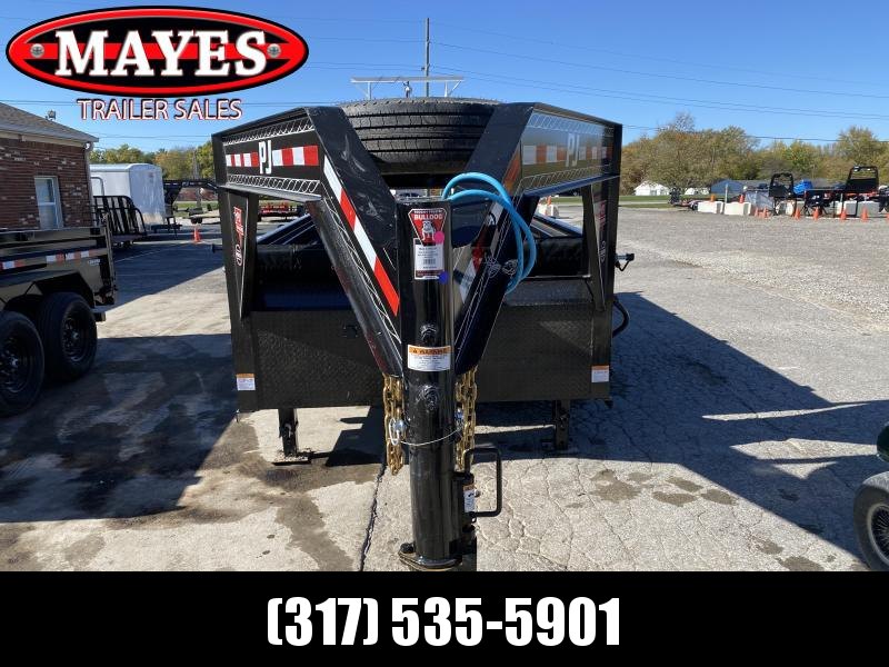 2021 PJ Trailers DX162 Dump Trailer - 83x16 TA Low Pro Gooseneck Dump - Scissor Hoist - Tarp Kit - Ramps - Split/Spread Gate (GVW: 18000) 2021 PJ Trailers DX162 Dump Trailer - 83x16 TA Low Pro Gooseneck Dump - Scissor Hoist - Tarp Kit - Ramps - Split/Spread Gate (GVW: 18000)