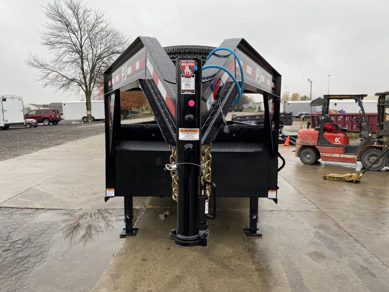 2021 PJ Trailers DL142 Dump Trailer - 83x14 TA Gooseneck Dump - Split Spread Gate - Scissor Hoist - Ramps (GVW: 15680) 2021 PJ Trailers DL142 Dump Trailer - 83x14 TA Gooseneck Dump - Split Spread Gate - Scissor Hoist - Ramps (GVW: 15680)