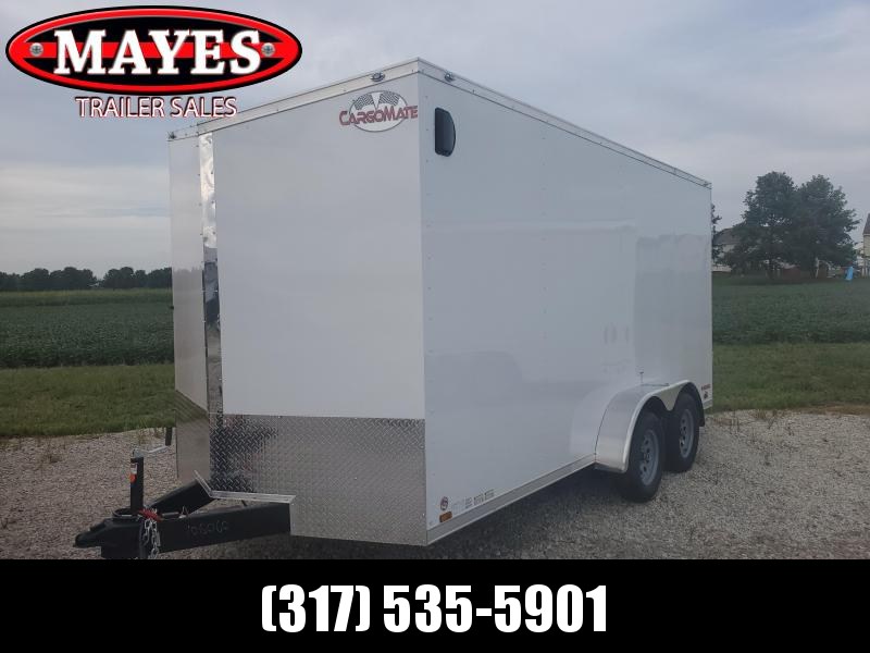 2021 Cargo Mate EHW716TA2 Enclosed Cargo Trailer - 7x16 TA - Ramp Door - Side by Side Package - 12 Inch Additional Height - D-Rings - Slant V-Nose (GVW: 7000) 2021 Cargo Mate EHW716TA2 Enclosed Cargo Trailer - 7x16 TA - Ramp Door - Side by Side Package - 12 Inch Additional Height - D-Rings - Slant V-Nose (GVW: 7000)