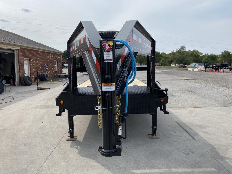 2021 PJ Trailers LS302 Equipment Trailer - 102x30 (25+5) TA Low Pro Gooseneck with Singles - Dovetail - Treated Wood Floor - Tool Box - Flip Over Monster Ramps (GVW: 15680) 2021 PJ Trailers LS302 Equipment Trailer - 102x30 (25+5) TA Low Pro Gooseneck with Singles - Dovetail - Treated Wood Floor - Tool Box - Flip Over Monster Ramps (GVW: 15680)