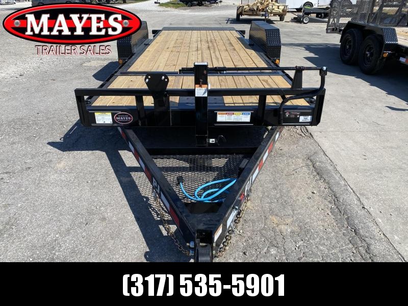 2021 PJ Trailers T6202 Equipment Trailer - 82x20 (4+16) TA Tilt - Torsion Axles - Plate for Winch - Roller on Front Deck for Winch Cable (GVW: 14000) 2021 PJ Trailers T6202 Equipment Trailer - 82x20 (4+16) TA Tilt - Torsion Axles - Plate for Winch - Roller on Front Deck for Winch Cable (GVW: 14000)