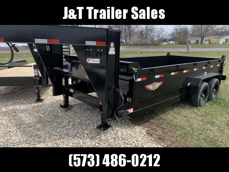 2022 H&H Trailers 83x14 Industrial Gooseneck Dump Trailer 14K Scissor (H8314DBW-GN-140) Dump Trailer 2022 H&H Trailers 83x14 Industrial Gooseneck Dump Trailer 14K Scissor (H8314DBW-GN-140) Dump Trailer