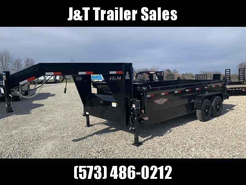 2022 H&H Trailers 83x16 Industrial Gooseneck Dump Trailer 14K Scissor (H8316DBW-GN-140) Dump Trailer 2022 H&H Trailers 83x16 Industrial Gooseneck Dump Trailer 14K Scissor (H8316DBW-GN-140) Dump Trailer