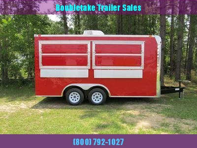 8 x 16 Red Concession Trailer with 2 Serving Windows 8 x 16 Red Concession Trailer with 2 Serving Windows