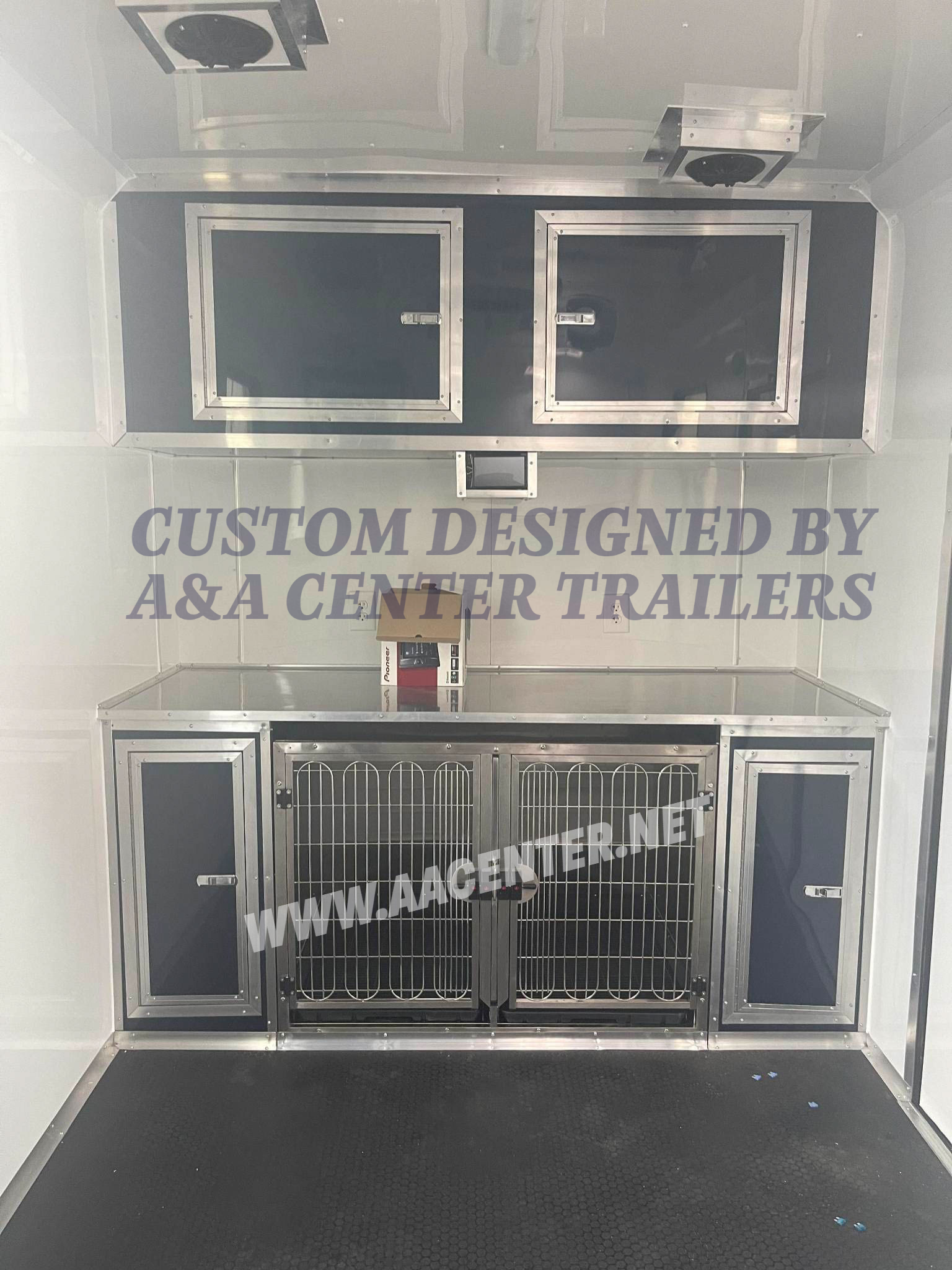 Mobile Pet Grooming Interior and Kennel