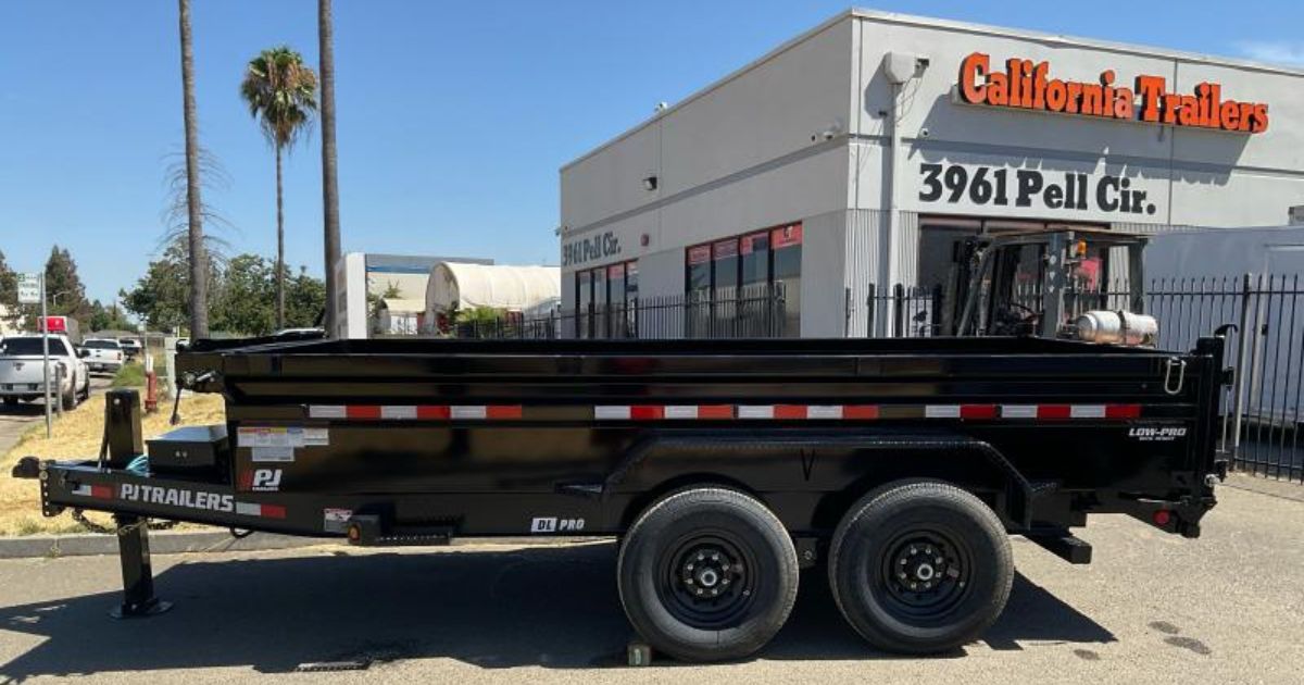 A 2025 PJ Dump Trailer at the California Trailers Sacramento store." width="1200" height="630