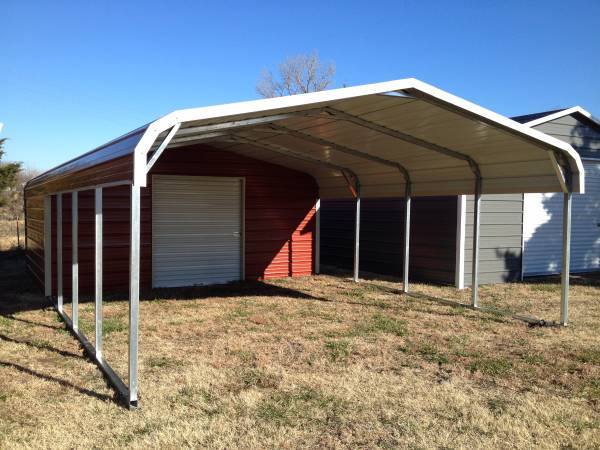 Texwin Carports Combo S Garages Complete Sales Derksen Portable Sheds And Texwin Carports Dealer In Shawnee Ok