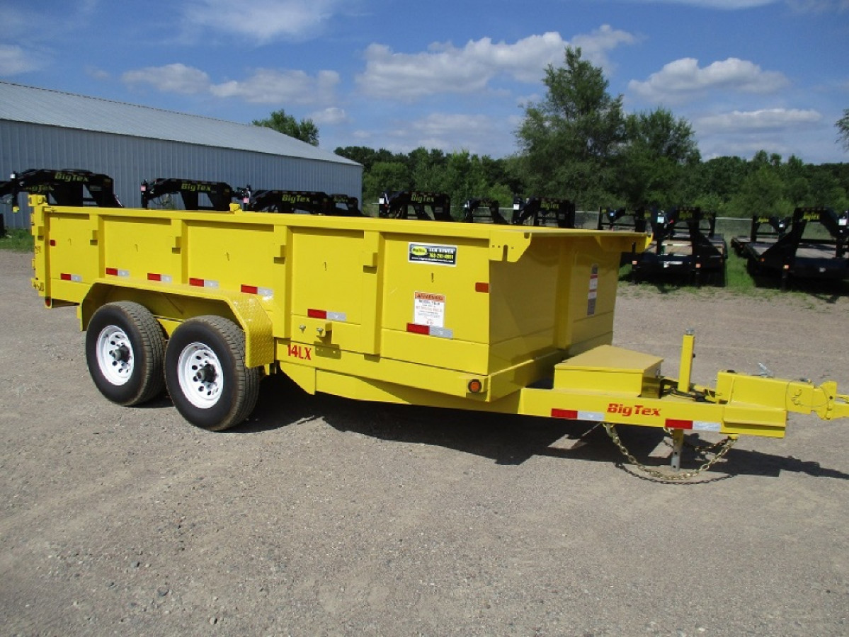 RENTAL 7X14 DUMP TRAILER W/SLIDE-IN-RAMPS 14000 GVWR $90/DAY