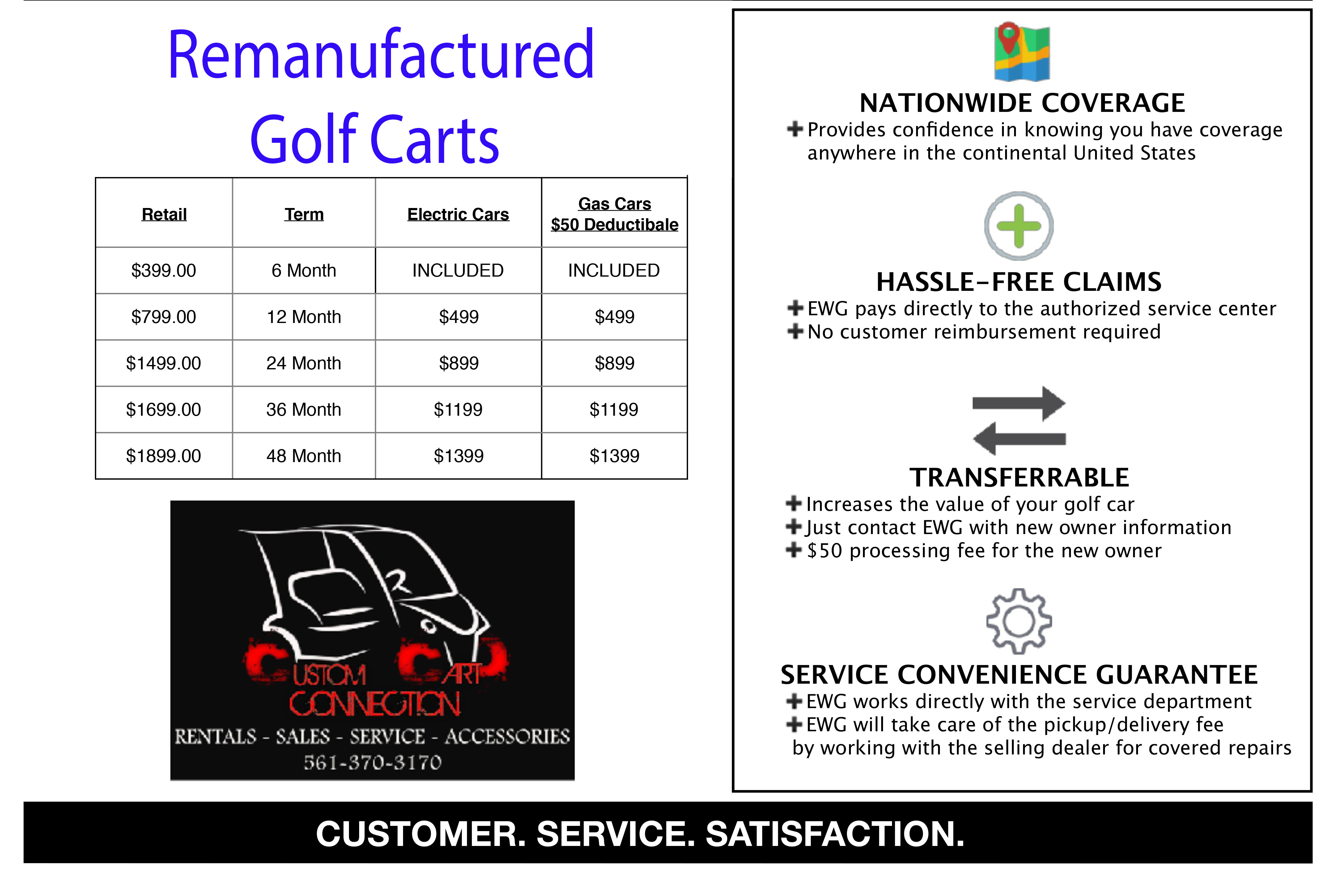 WARRANTY Custom Golf Carts and Golf Cart Custom Builds in West Palm