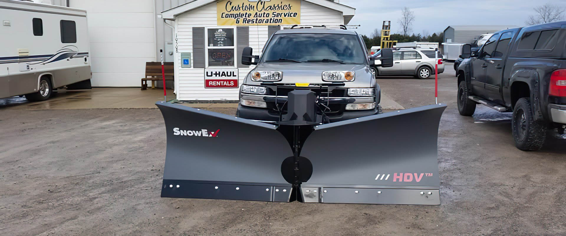 Home Dump, Cargo, Deckover,& Enclosed Trailers Snow Plows For Sale