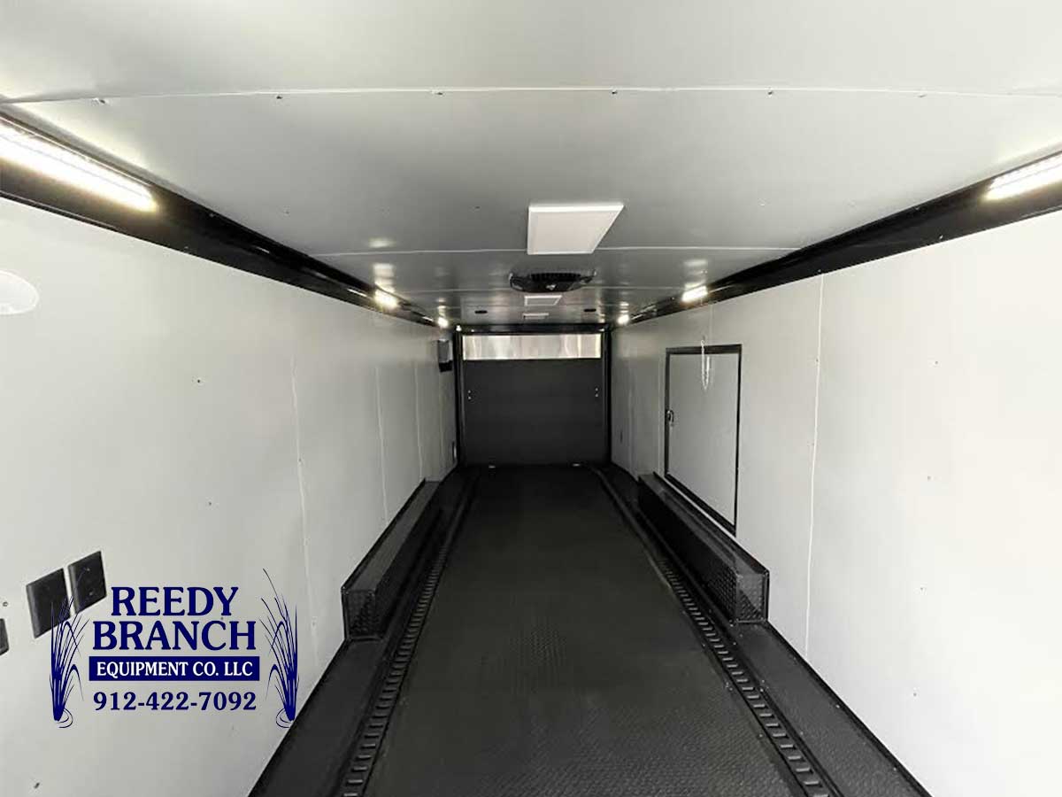 Interior of race care trailers