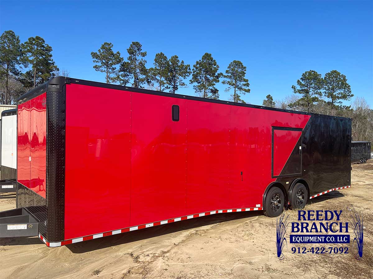 Red and Black Race Car Trailer For Sale