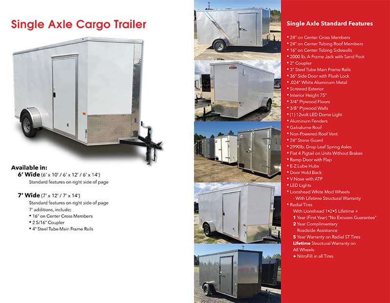 Single Axle Cargo Traiers