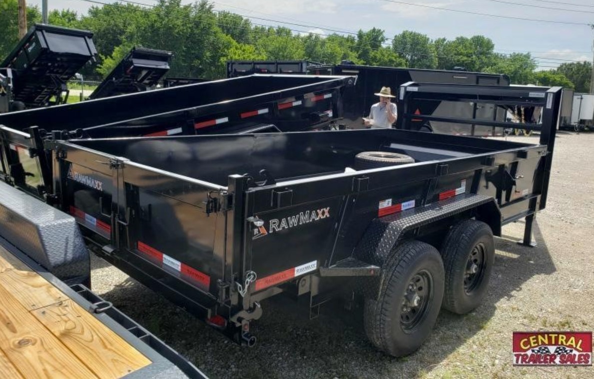 Rawmaxx Gooseneck 16' Dump Trailer with scissor lift